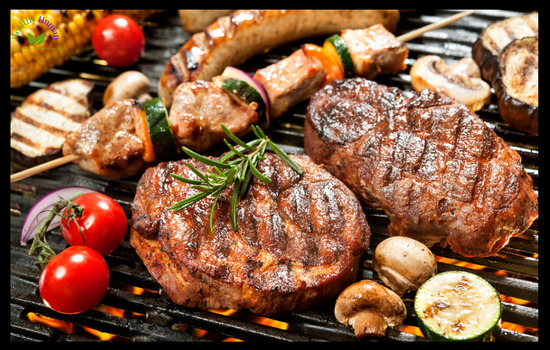 Barbecued meat popular food In USA.