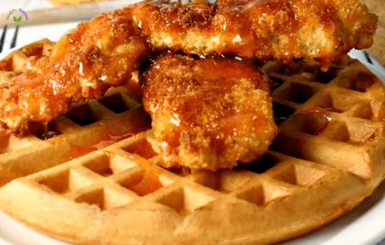 chiken and waffles USA In popular food