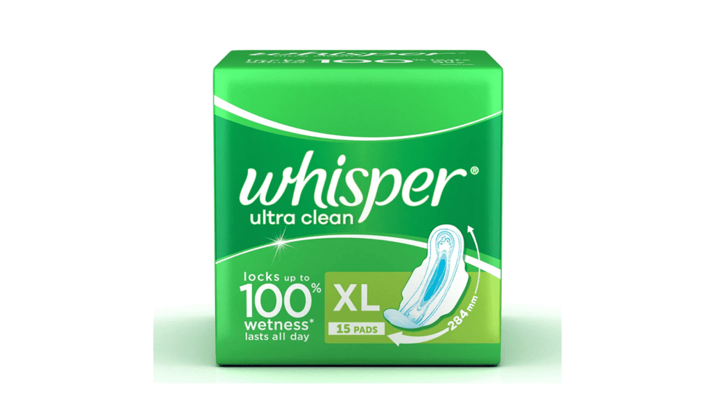 Whisper ultra clean sanitary pads