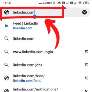 search for linkedIn and login