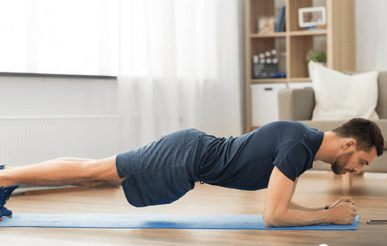 Plank to reduce lower back pain