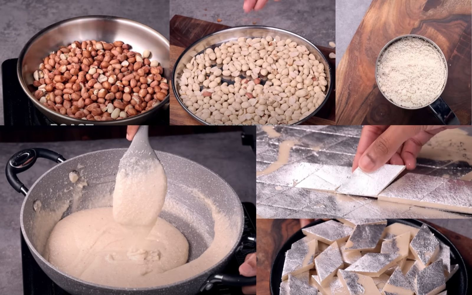 Recipe to make Peanut Burfi at home