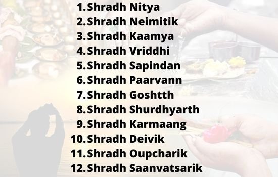 types of shradh