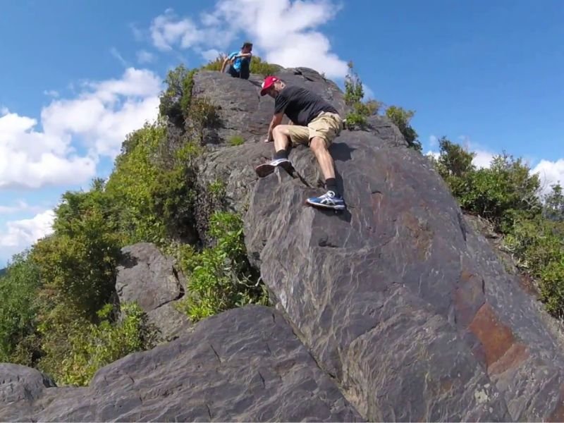 Climbing To Chimney Top