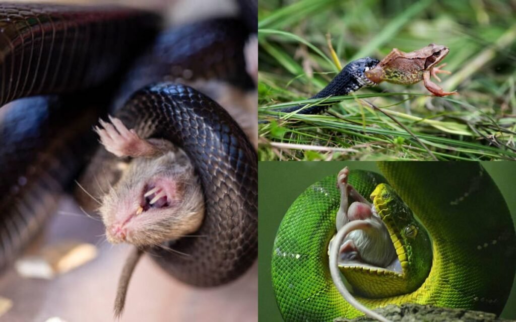 How do snakes eat their food