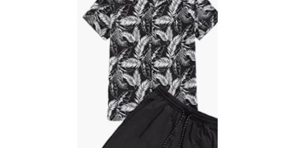 Men's Two Pieces Printed Shirt Top